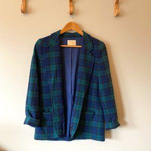 Vintage Pendelton Plaid Flannel Blazer